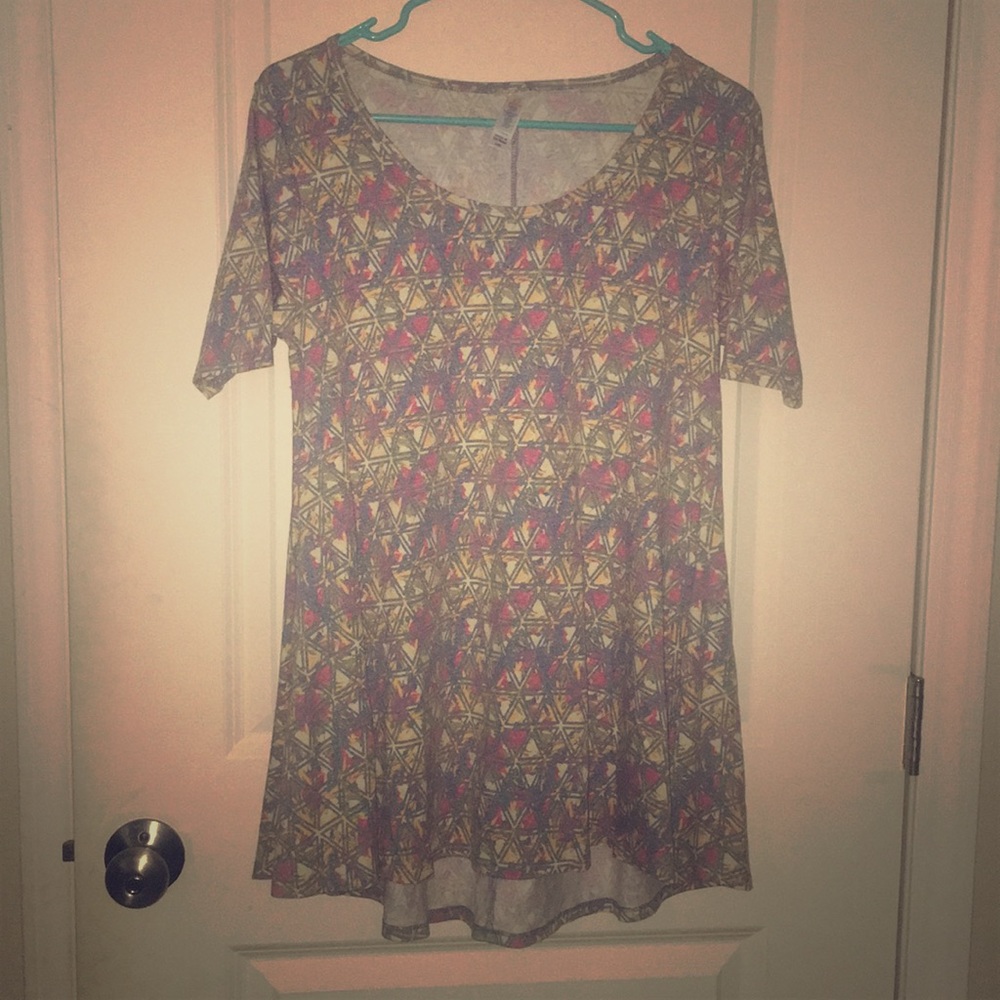 LuLaRoe. XXS. Perfect T. blue/pink/orange/yellow.
